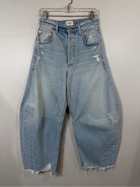Citizens of Humanity Premium Vintage Horseshoe Barrel Leg Jeans 26 Distressed